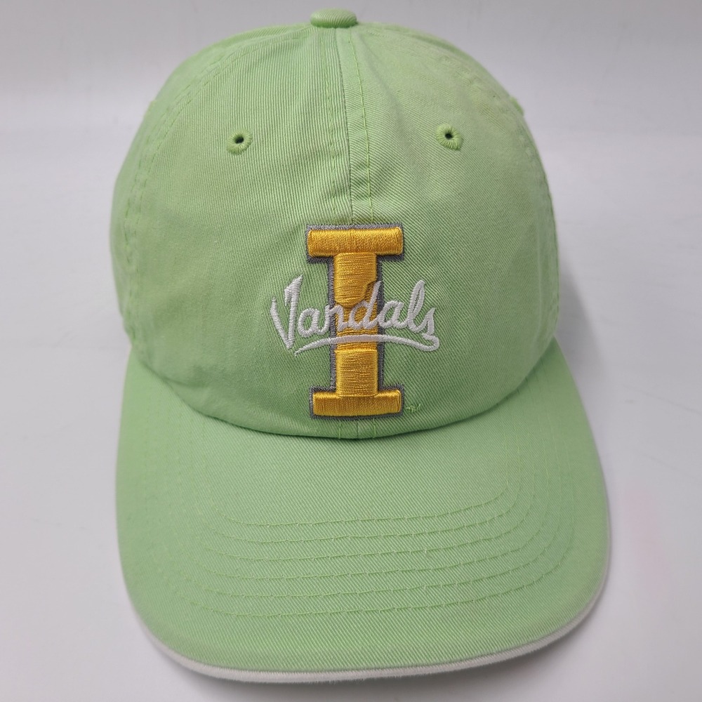 Women Idaho Vandals Hat Strapback TEI Green Gold NCAA University Logo Distressed